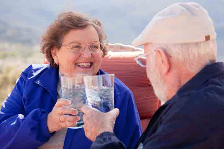 Seniors Drinking Water