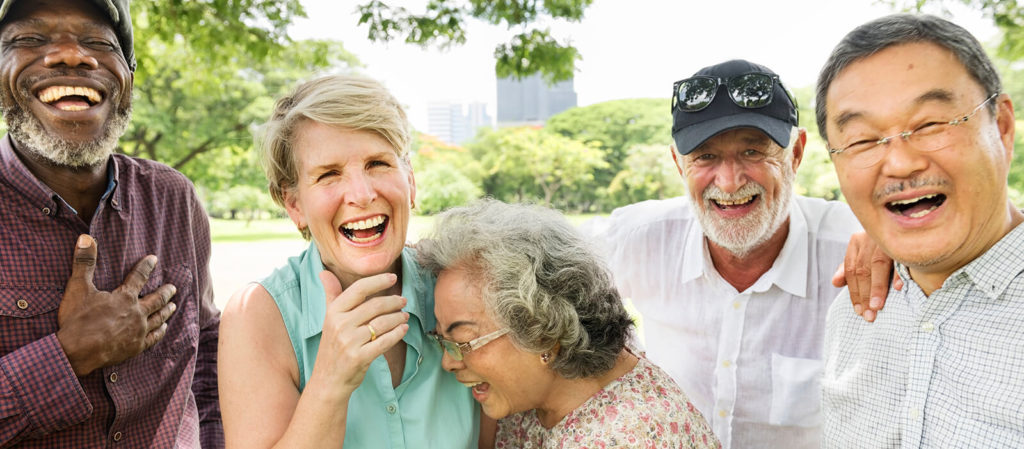 senior people laughing